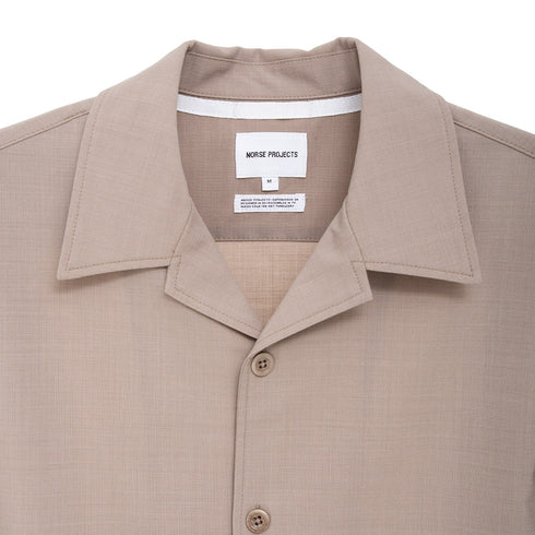 Norse Projects Carsten Light Wool LS Shirt Light Khaki N40-07930920 Degli Uberti